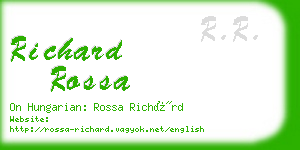 richard rossa business card